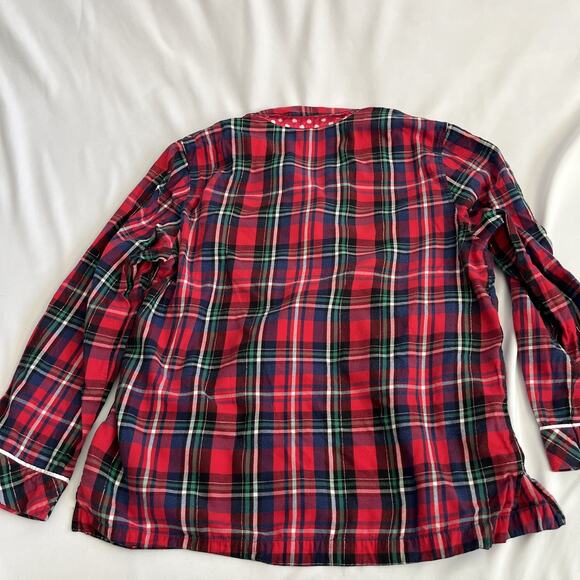 Victoria's Secret Plaid Flannel Sleep Shirt Red Tartan XS Cozy Night - Picture 2 of 9